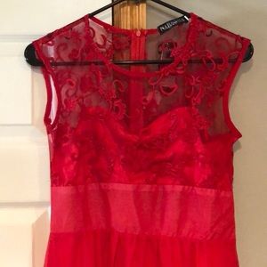 Red lace dress Size medium